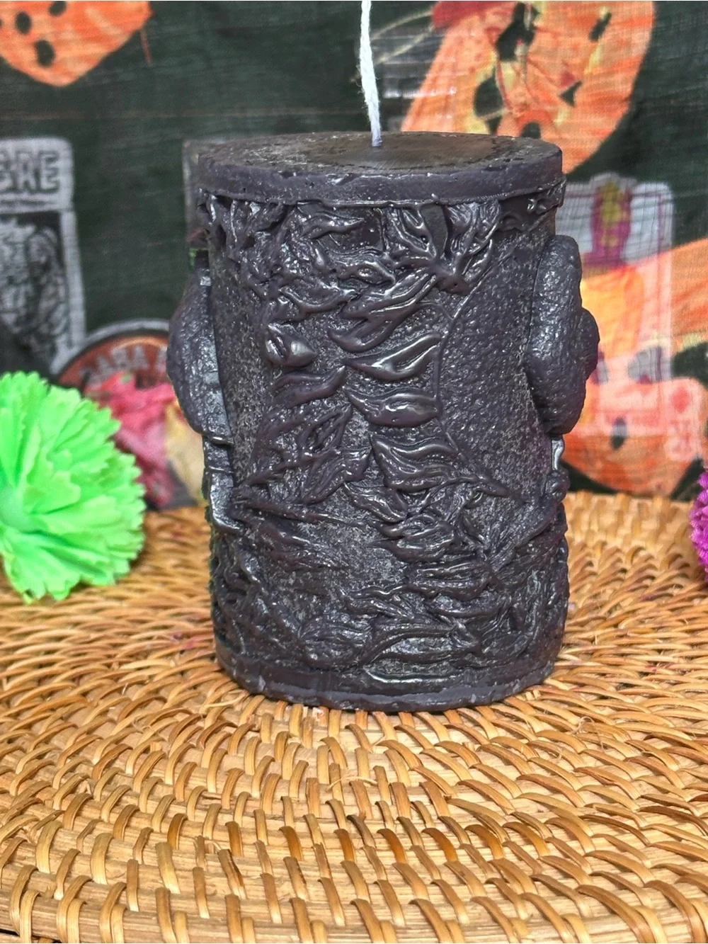 Black Raven Woodland Pillar Candle